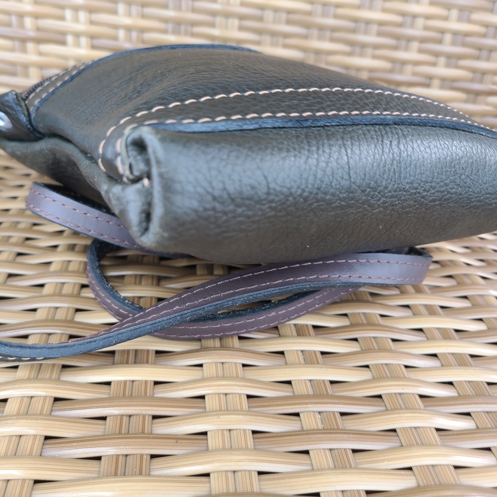 Cartera Bandolera Brown Leather Crossbody Bag Small - Picture 9 of 15